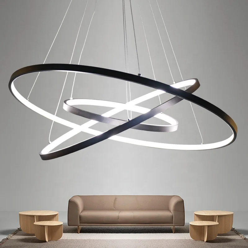 Modern Led Pendant Lights Acrylic Hanging Lamp For Restaurant Pendant Lamp Circle Luminaires Lustres Home Lighting