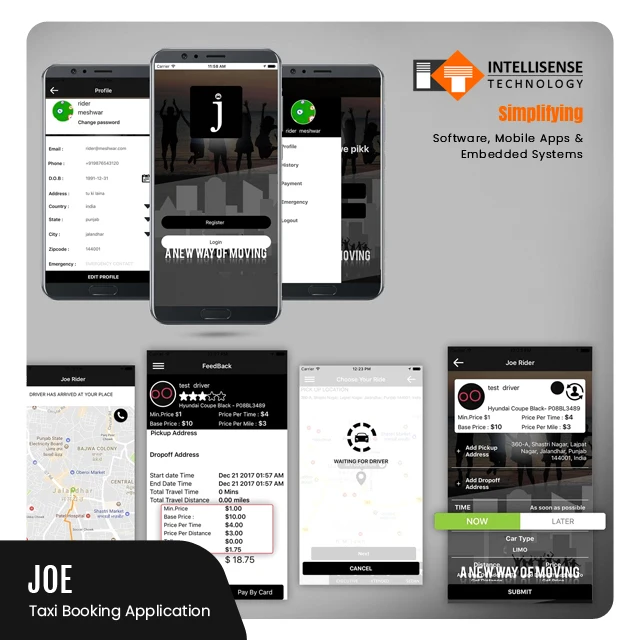 Cheap Taxi Application Design and Development Mobile App Services best American taxi app by intellisense
