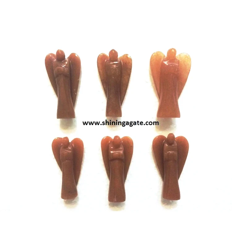 Red Aventurine 2 INCH Angels Wholesale Gemstone Angels Natural Stone Hand Carved Healing Angel