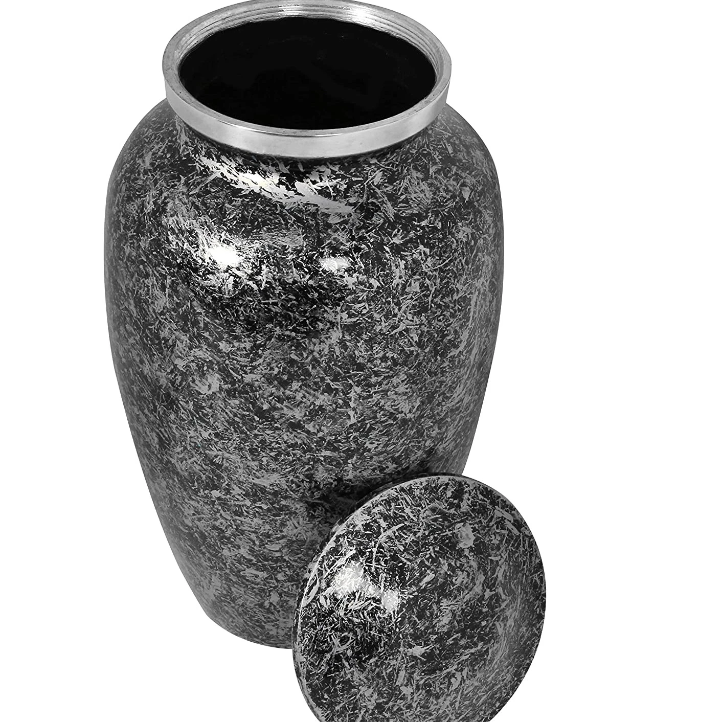 Unique Black Marble Cremation Urn For Ashes High Quality Hand Engraved Classic Urn Manufacture Supplier Exporter