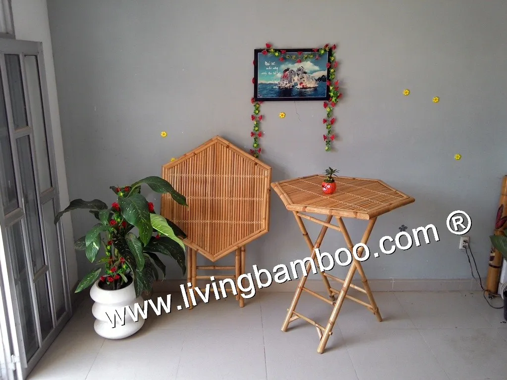 GARDEN HEXAGON BAMBOO GARDEN FURNITURE