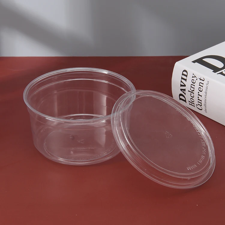 Wholesale Custom Clear Plastic Take Away 12 oz Salad Bowl Packaging PET Box For Fruit