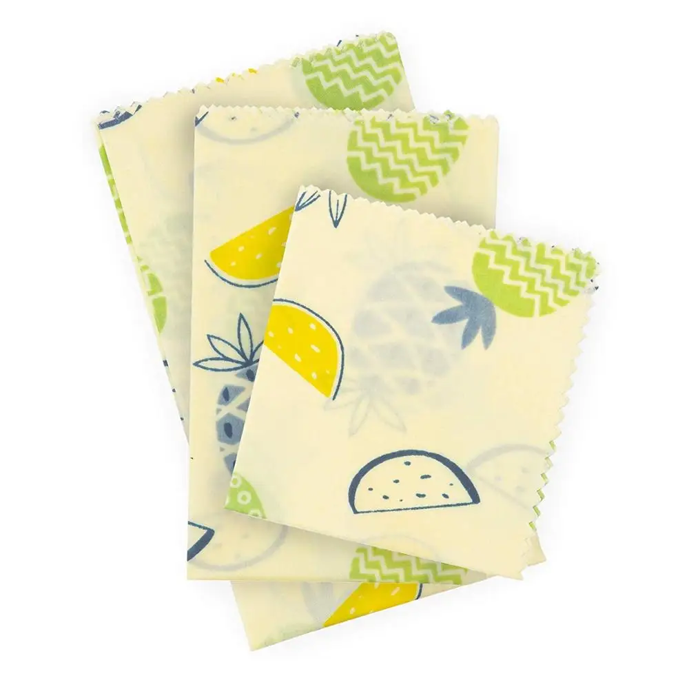 
New Products Sustainable Plastic Free Food Storage Beeswax Food Wraps 