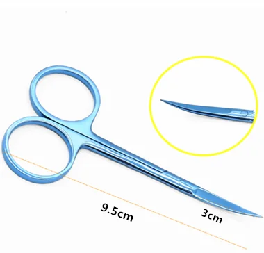 Titanium Straight 9.5cm scissors surgical /surgical instruments /ophthalmic instrument