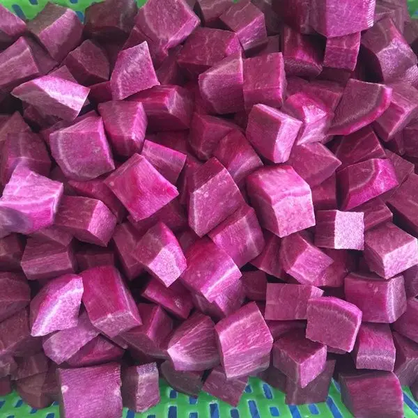 HIGH QUALITY FROZEN PURPLE SWEET POTATO DICE, WHOLE SALE FOR EXPORT