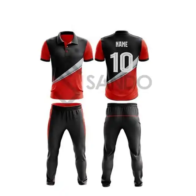 High quality Sustainable Polyester printed cricket uniforms for men women and children sport uniform