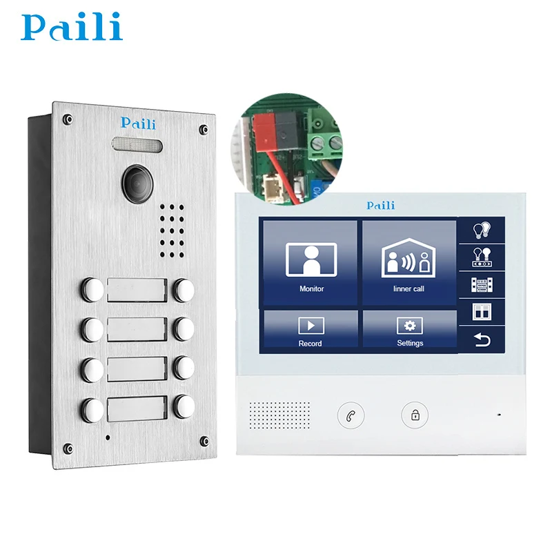 Home security remote control doorbell smart door lock knx automation videophone
