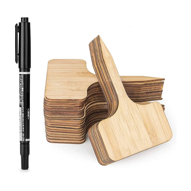 Environmental Indoor Plant Labels Wood Plant Bamboo Label Markers