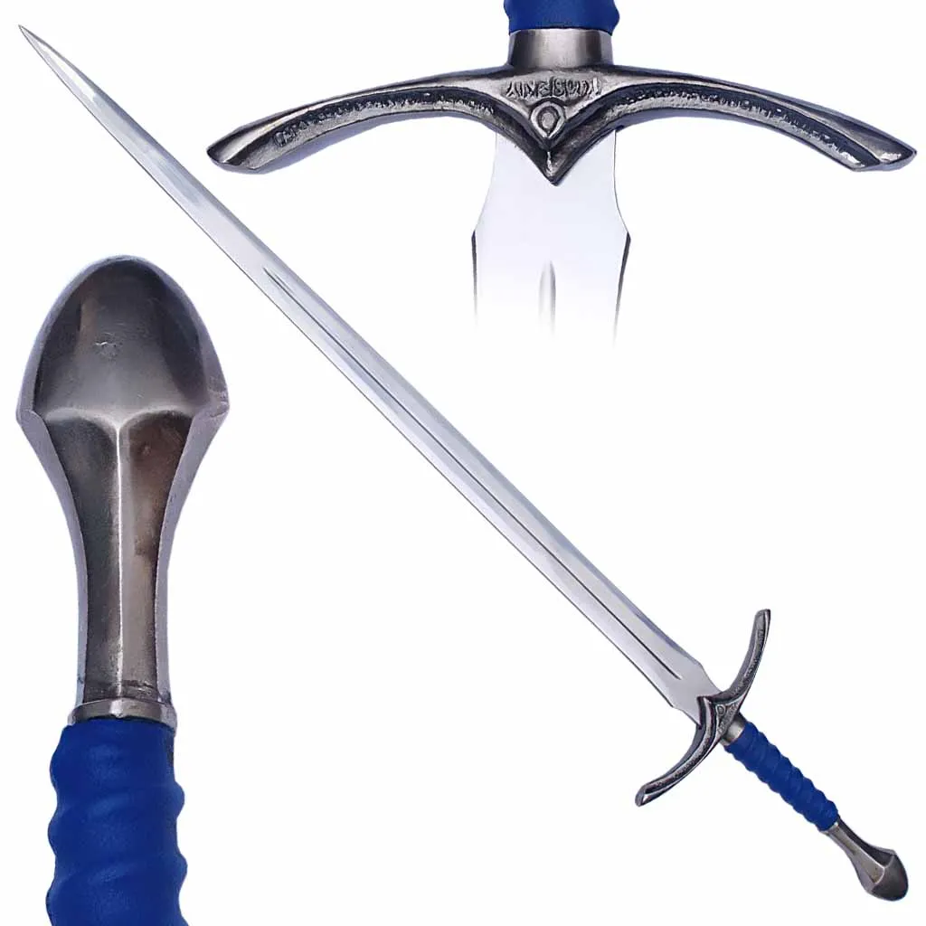 Lotr Sword The Hobbit Gandalf Glamdring Sword With free Plaque Blue Handle