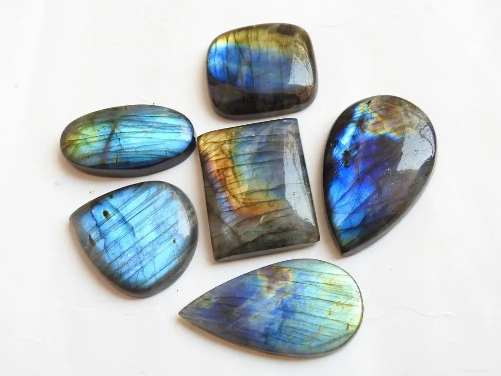 Rainbow Moonstone Gemstone Fancy Natural Labradorite Smooth Cabochon,multi Flashy Fire,loose Color Play or Fire Multi Color C1