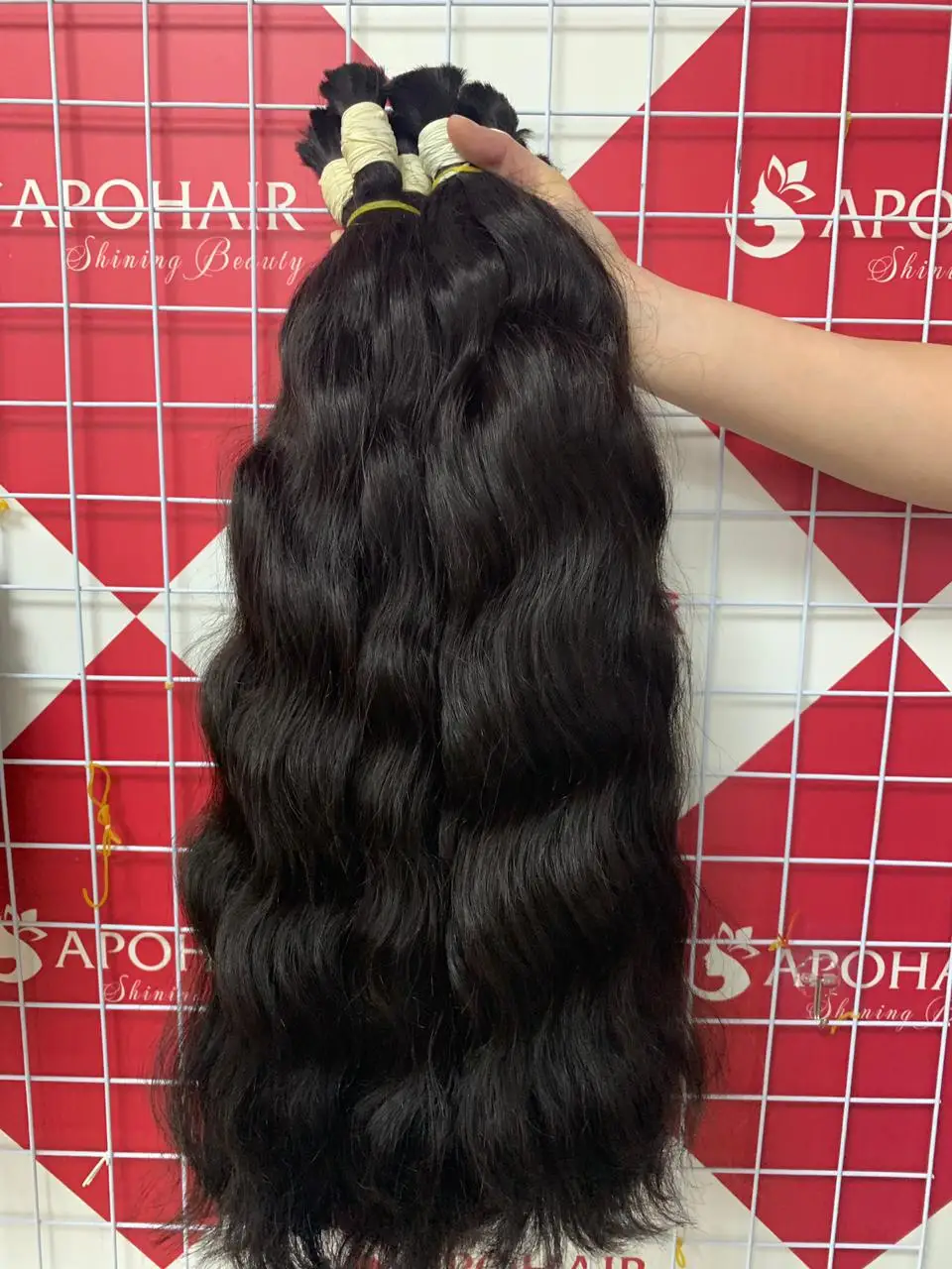 Double Drawn  Vietnamese Natural  Color Bulk  Virgin Natural  Wavy Hair