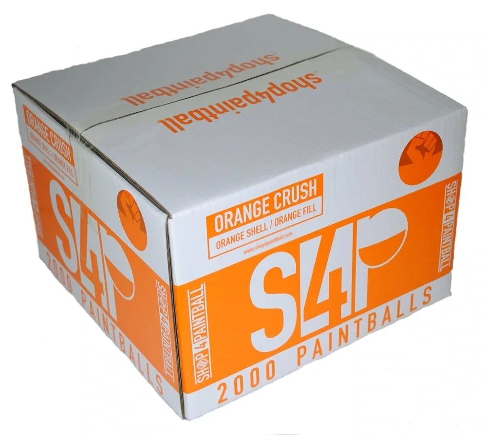
Orange Shell/ Orange Fill Shop4Paintball - .68 Caliber Scenario/General Play Paintballs - Orange Crush 2000 Rounds 
