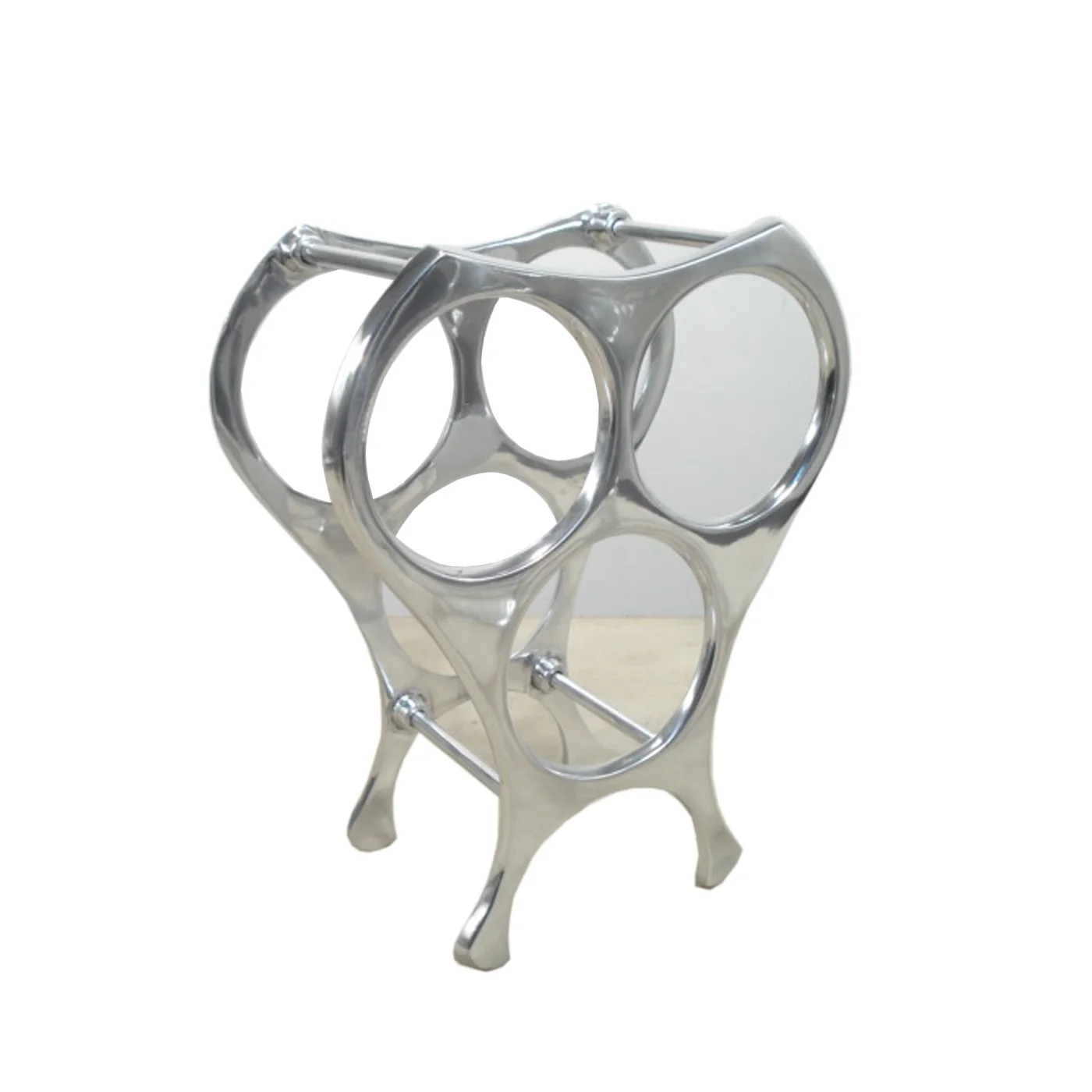 Silver Aluminium Wine Rack For Bar Hotel Home Use