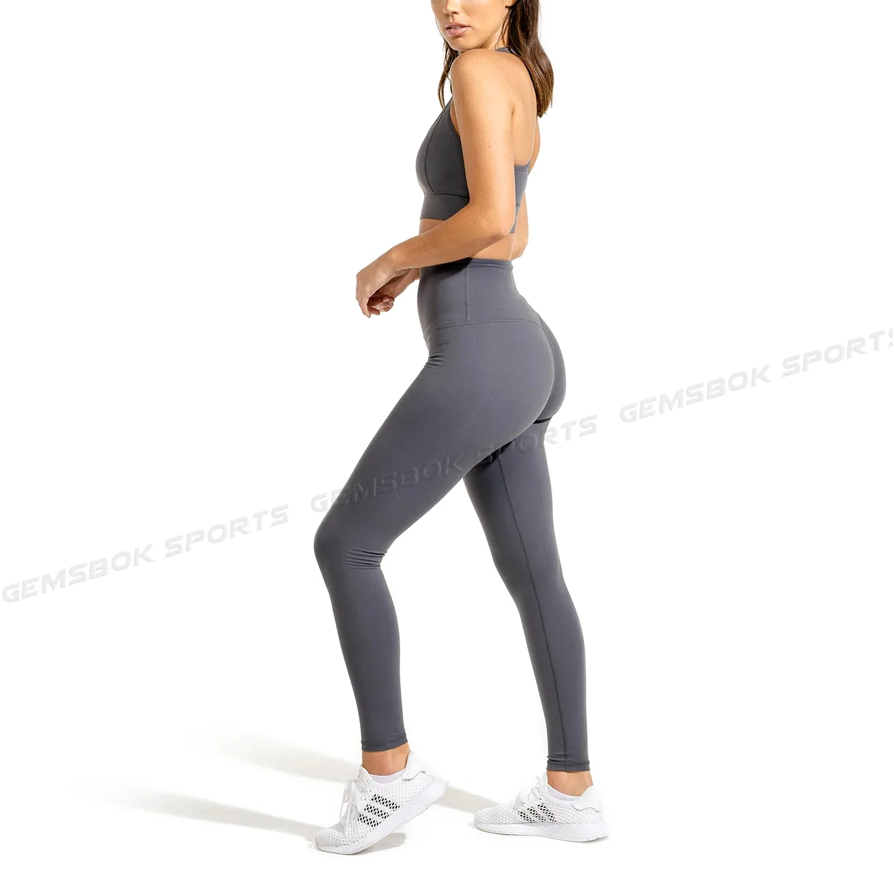 Wholesales 2 Pieces Womens Fitness High Impact Sports bra & Legging Set For Women Gym Fitness Set Seamless Yoga Suit Activewear.