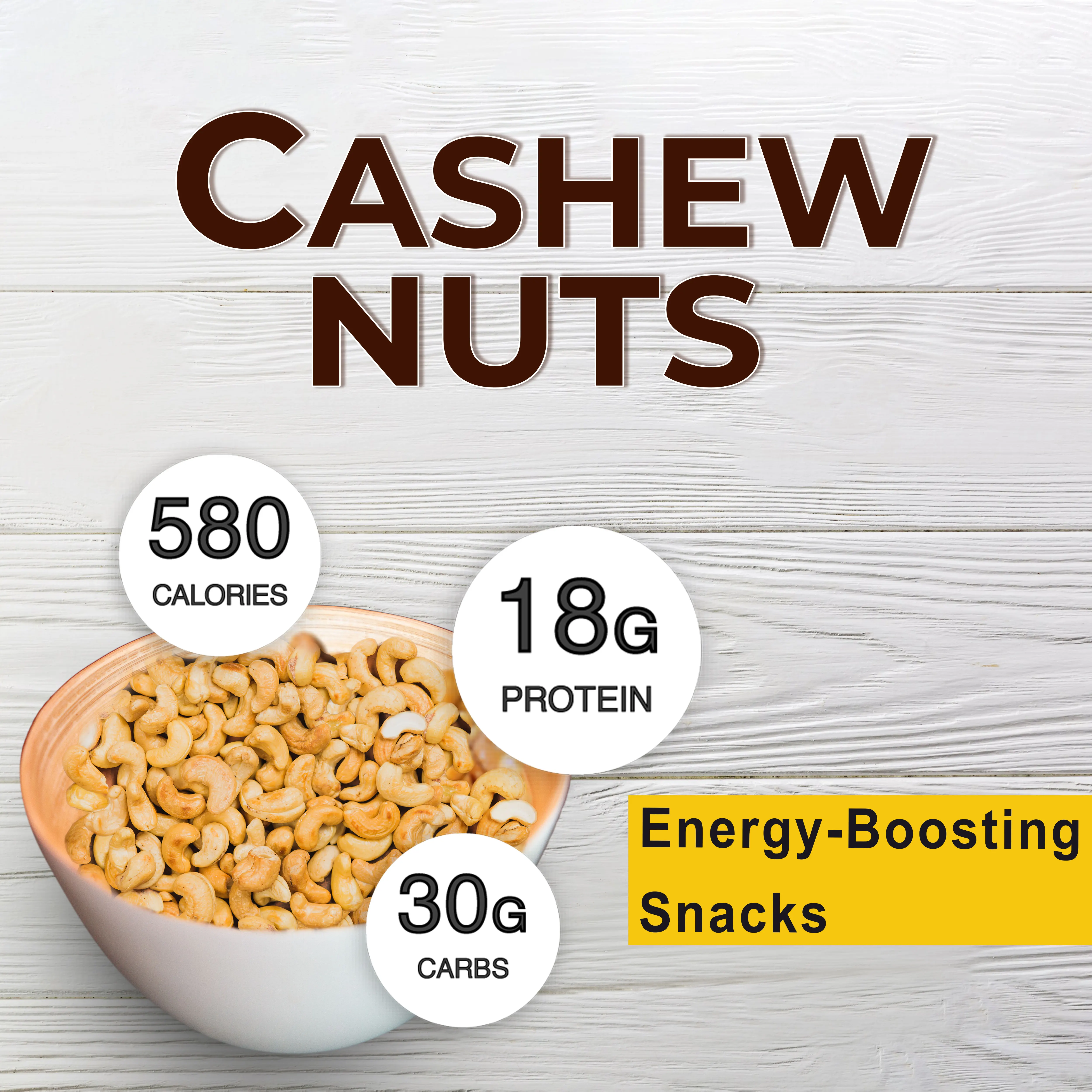 Cashew Nuts 500g Sub Premium Grade Dried Roasted Salted