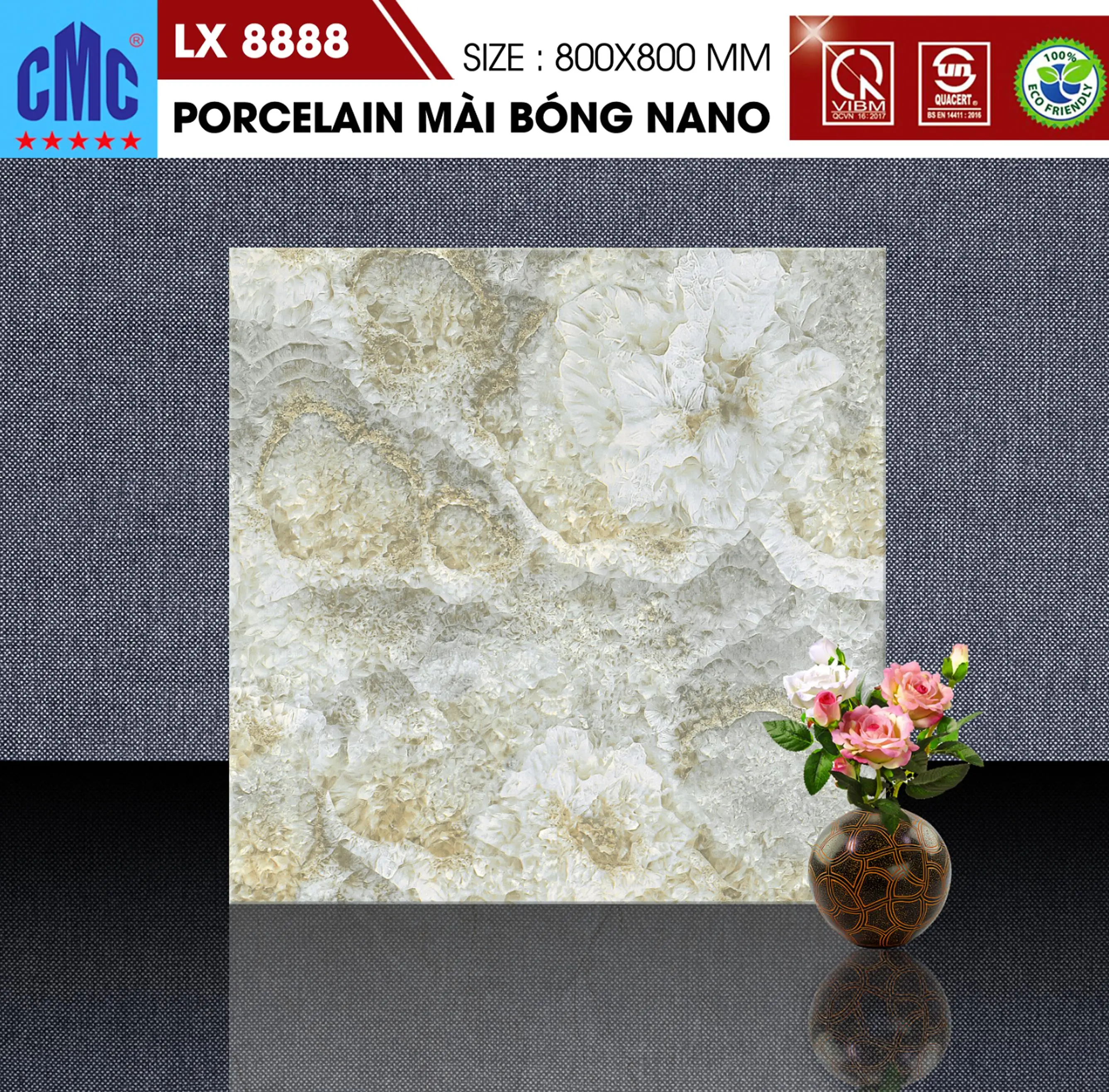 CMC super high quality vietnam luxury porcelain tile wholesale