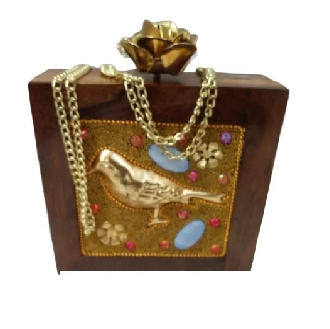 Wooden Plain Clutch With Clutch Bag Evening Bag