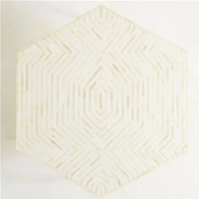 Hexagon Bone Inlay Coffee Table Modern Accent Jodhpur Handcrafted Bone Inlay Furniture India Coffee Side Table For Living Room