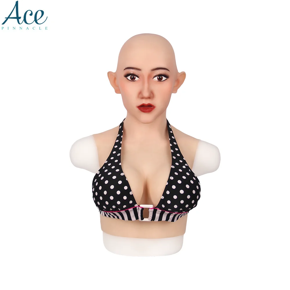 Силиконовая женская маска, хлопковые формы для груди, чашка E MS101, реалистичные Красивые особенности лица для костюма на Хэллоуин