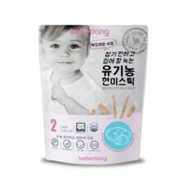 
High quality korean food snacks organic rice purple sweet potato for baby 