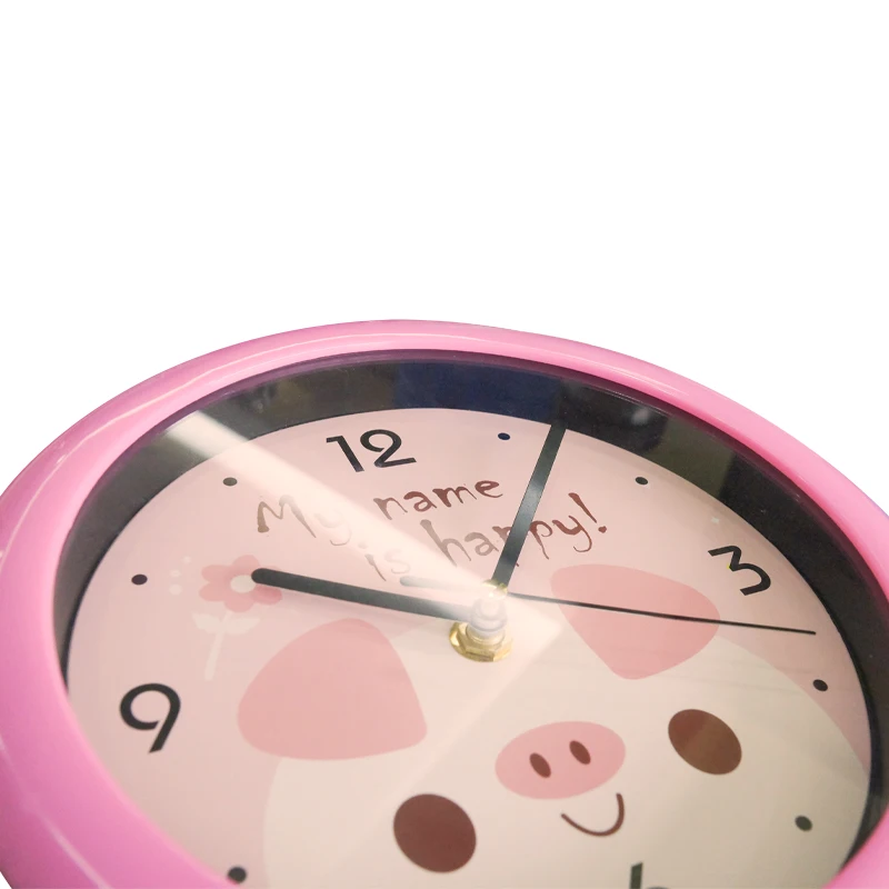 W107 8 inch Home Cheap Mechanic Plastic Bedroom Living Room Decor Cartoon Sleep Child For Kids Wall Clock