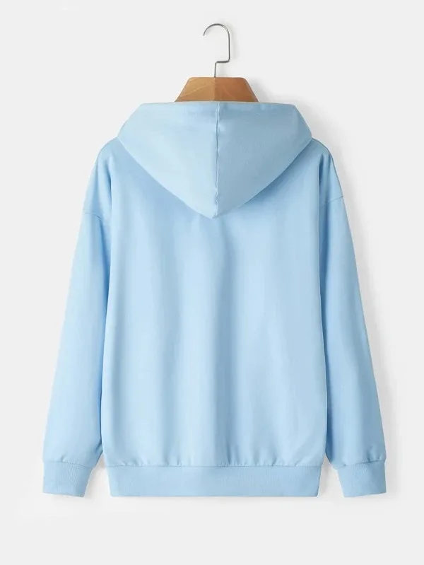 Men Drop Shoulder Drawstring Plain Solid Color Unisex Women Hoodie Long Sleeve Printed Oversize Pullover Hoodies Wholesale