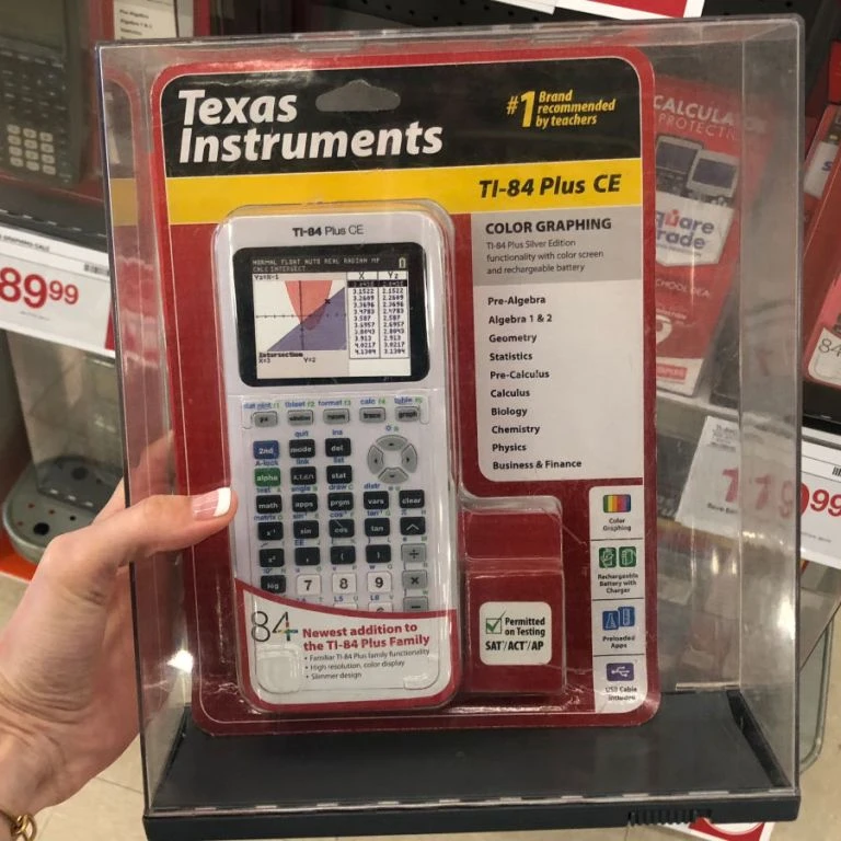 
Абсолютно Новый Техас инструменты TI-84 плюс CE графический калькулятор черного цвета 