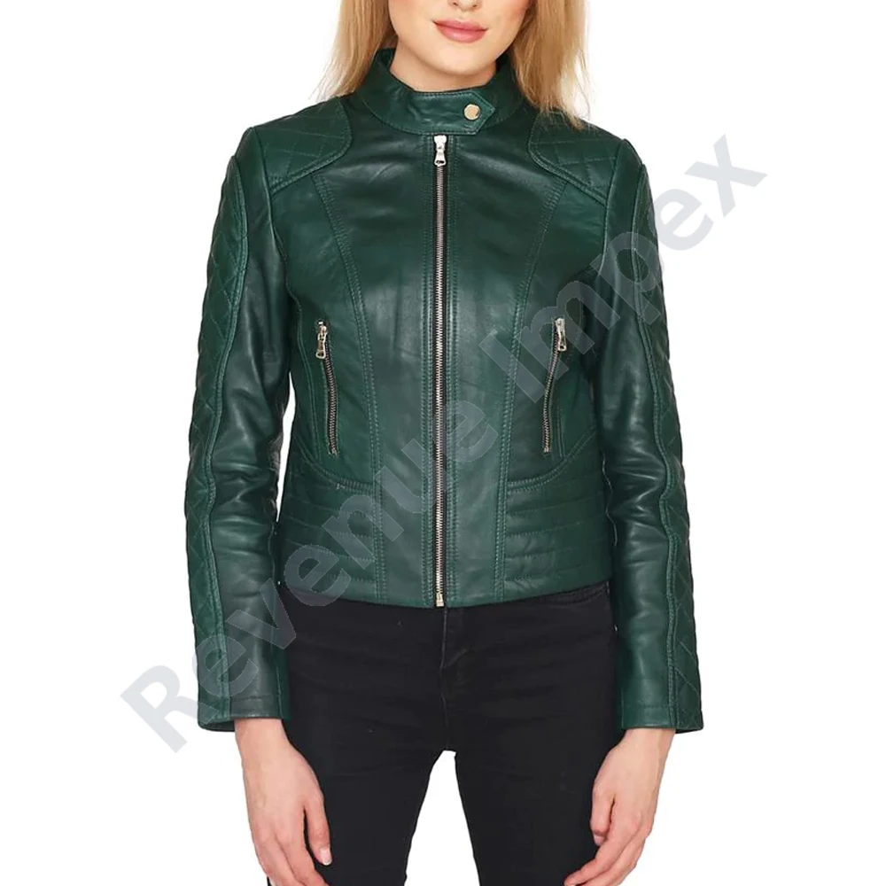 Women Outwear Suede Leather Jacket