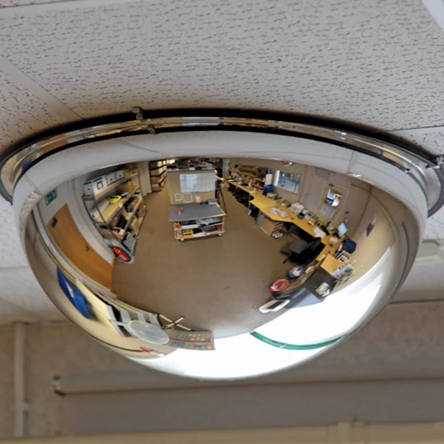 Large Dome Mirror Warehouse Safety Mirrors - Wall / Ceiling Dome Mirrors Stainless Steel