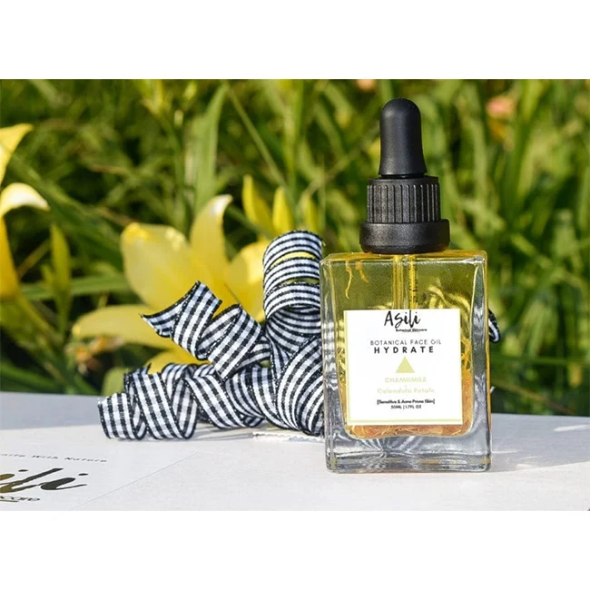 100% Pure Organic Massage Facial Oils Serum Skin Care Dropper Used Before Foundation For Glow and Smooth Makeup Finish