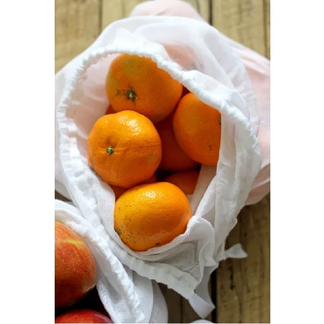 Reusable 100% Cotton Muslin Produce Eco-Friendly Fabric Storage Bags Manufacturing in India Top Selling Products Sustainable