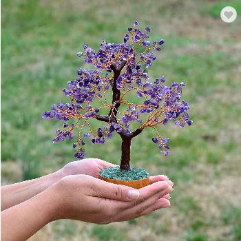 Аметист чакра драгоценный камень деньги Дерево жизни с бонусом ожерелье Feng Sui лечебный Кристалл китайский Восточный домашний декор дерево