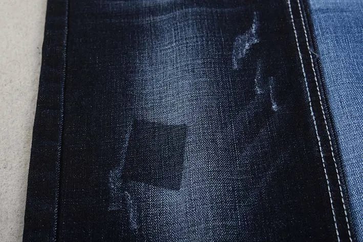 high quality yarn dyed crosshatch slub pants denim fabric