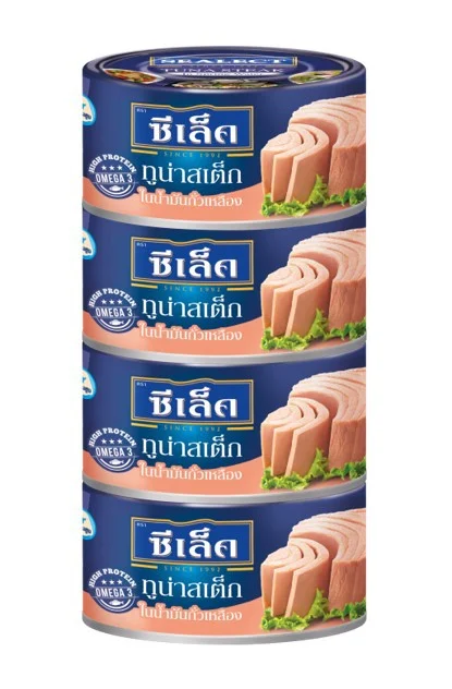 Canned Sealect Tuna Steak in Soy Bean Oil 165g x 4 Cans Origin Thailand