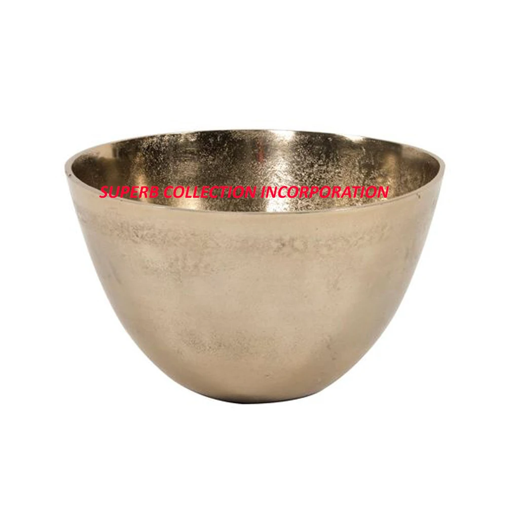 Gold Luxury and Modern Style Custom Metal Decorative Fancy Tall Bowl Hot Selling and High Quality Japanese Style