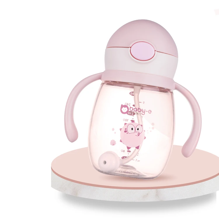 
280ml Popular Tritan Material BPA Free Odor Free Transparent Baby Straw Cup 