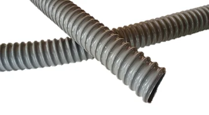 Гибкий серый гофрированный спиральный шланг из ПВХ для воздуховода размером от 0 75 до 12 дюймов