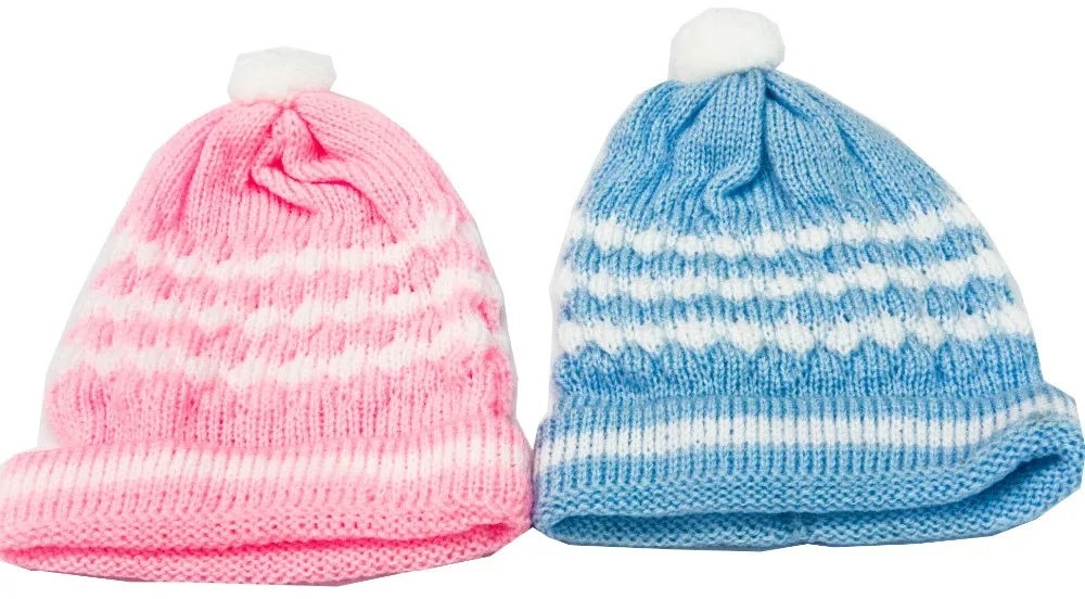 
Knitted Infant Baby Cap Mitten and Sock Knitting Beanie Baby Infant Cap made in Thailand 