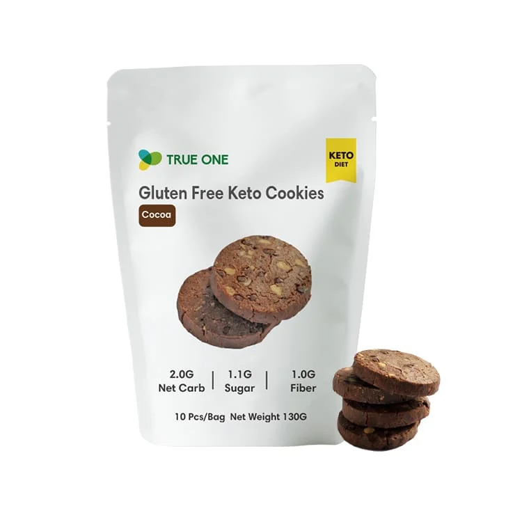 Gluten Free Low Net Carbs Slim Body Fat Burn Keto Snack Cocoa Diet Slim Biscuits And Cookies