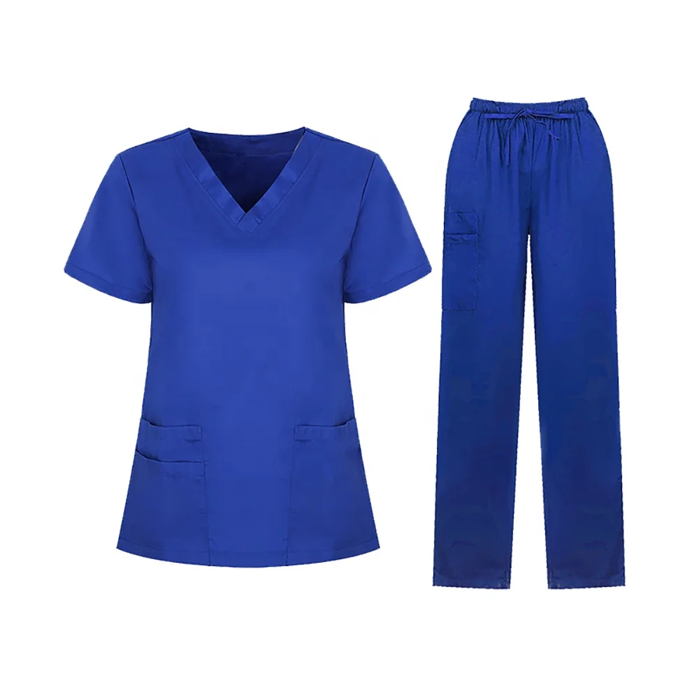 Одноразовый скраб sms для больницы V-образный воротник короткий рукав унисекс высокое качество медицинская Больничная форма скрабы