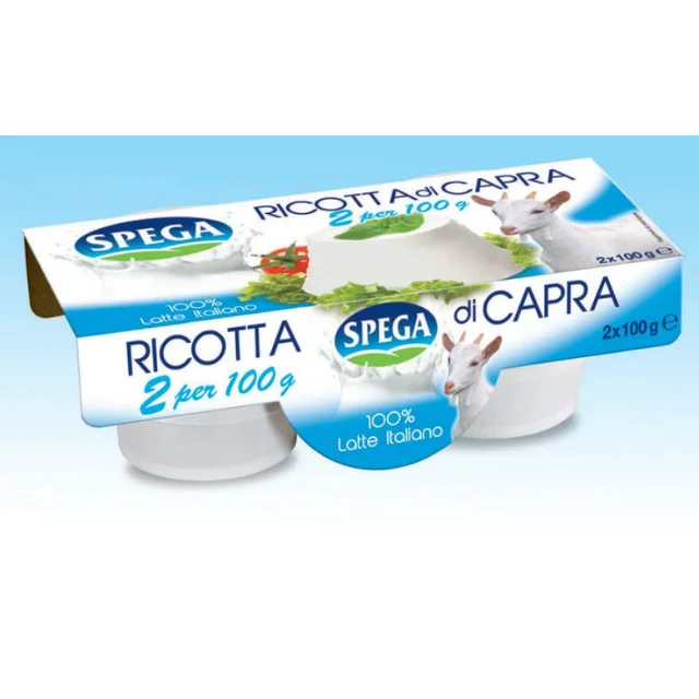  Итальянское качественное производство охлажденной свежей сырой козы ricotta 100gr x 2 мягкая и кремовая