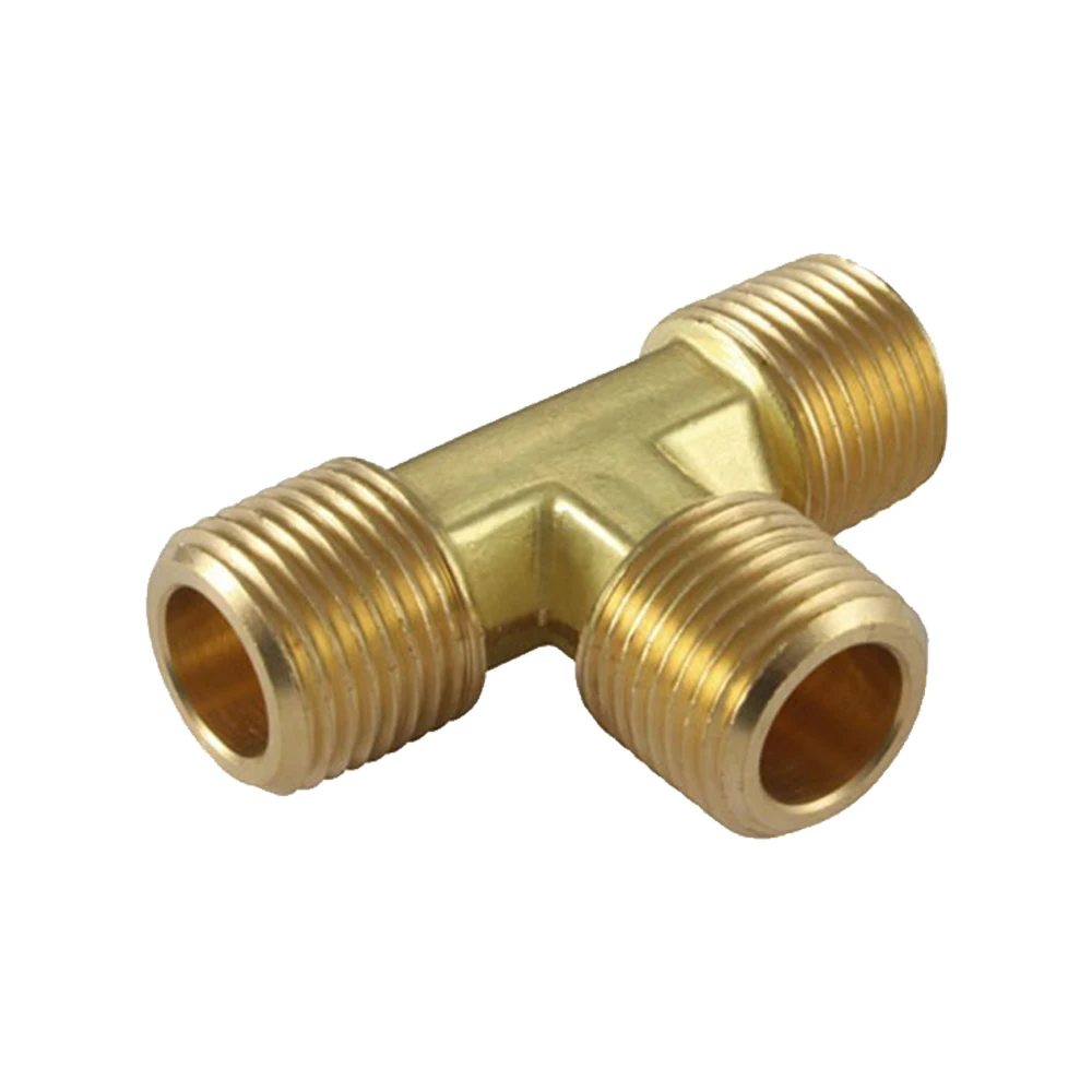 Bulk Pipe Fitting Brass Male Threaded Tee Brass Compression Fitting Pipe Connector Welded Tee Soldering Connection