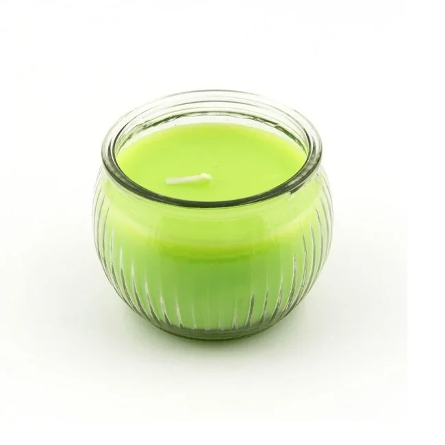 Luxury fancy design Clear Glass Handmade Jar with Wooden Lid for scented candles Stand