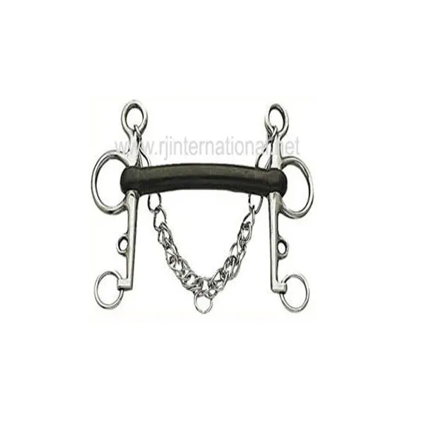 HORSE HARD RUBBER MOUTH PELHAM HORSE BIT STAINLESS STEEL HORSE bits bridle by Riaz Jamal Intel