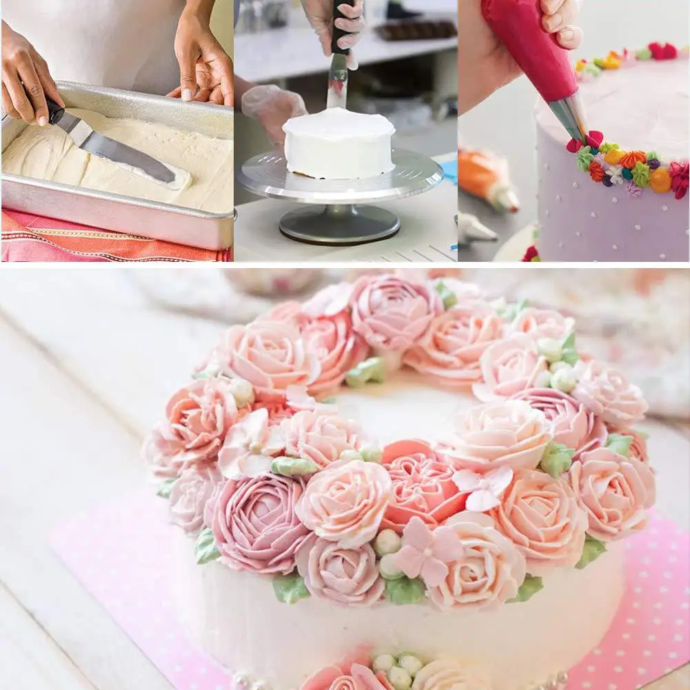 Модные аксессуары крутящийся круг глазурь Набор насадок принадлежности для выпечки инструменты украшения тортов