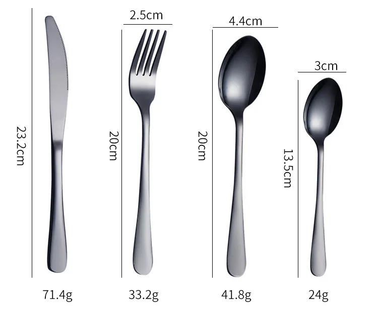 Titanium Cutlery Rose Gold Set Stainless Steel Edible Pouch Fork Spoon Knife Luxury Flatware Korean Kid Cultery Sets