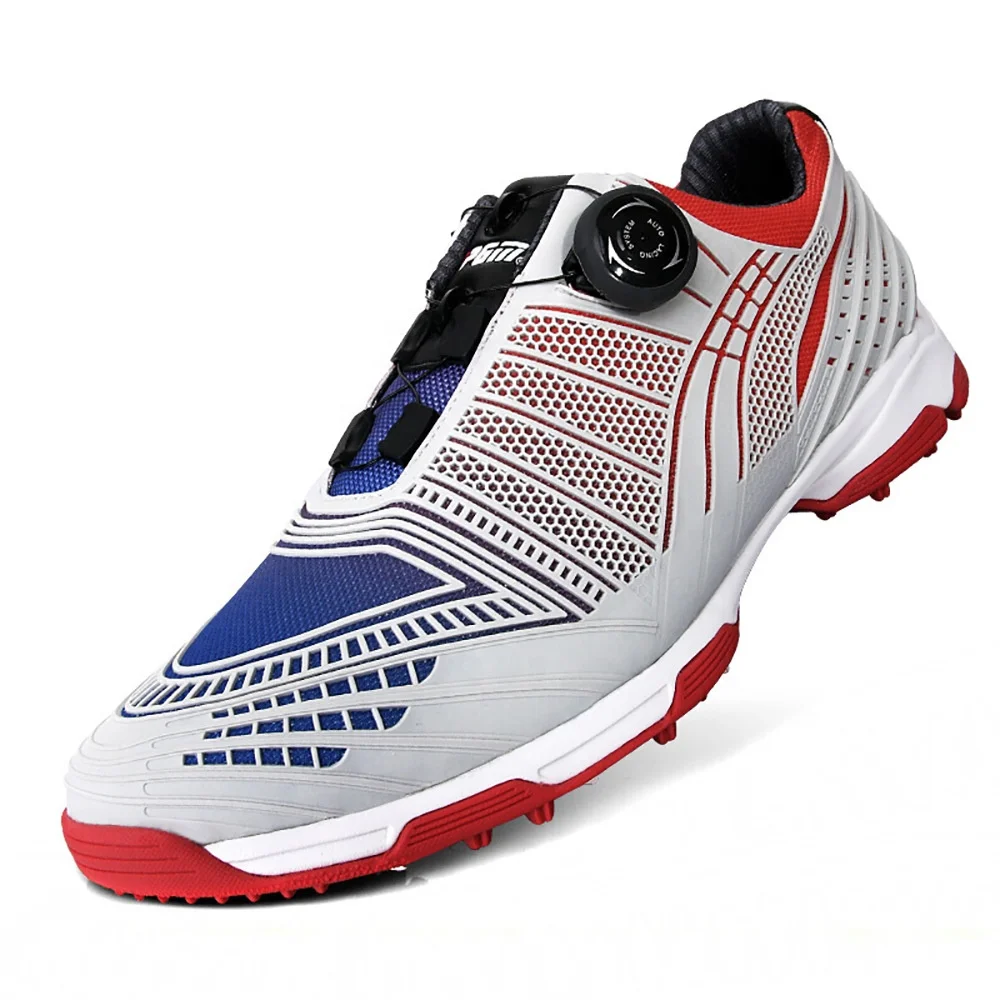 
New Style Waterproof Hook Loop Breathable Men Golf Sport Shoes 