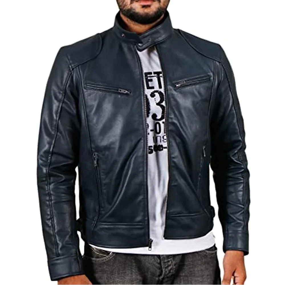 
Fashion Men black Lamb Leather Jacket/men leather jackets/Pakistan leather jackets 