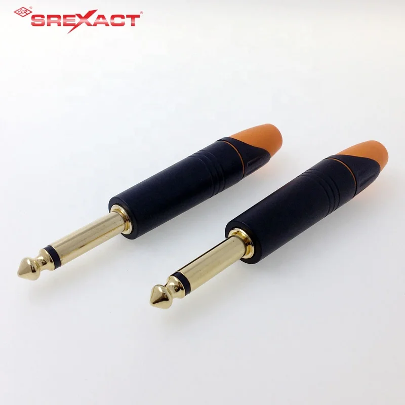 Professional audio connector 6.35mm mono plug male