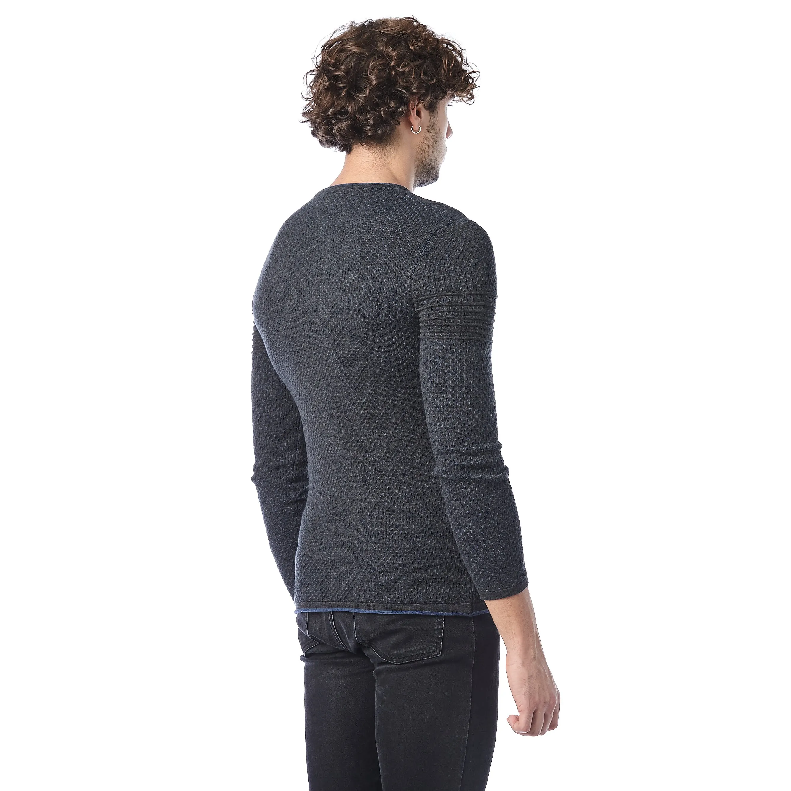 Custom Adult Knitted Custom Men Sweater Sweater knitted fabric soft solid product made in turkey